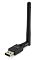 Фото-1 USB Bluetooth адаптер Buro BT50C &mdash; вид под углом: чёрный USB‑корпус с логотипом и поворотная вертикальная антенна; важно, чтобы увидеть конструкцию с внешней антенной и способ подключения к USB.