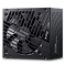 Фото-2 Блок питания для ПК XPG Core Reactor II VE 850W - вид сверху/сбоку: крупная фигурная решётка вентилятора, винты крепления и боковая панель с логотипом XPG; чёрный корпус, фото важно для оценки конструкции охлаждения