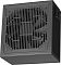 Фото-6 Блок питания PCCooler P3 F450 W1H, вид снизу под углом: решётка вентилятора занимает почти всю плоскость, сбоку видна сотовая перфорация и часть панели с разъёмом IEC; тёмно‑серый корпус на белом фоне для понимания расположения вентилятора и задней панели.