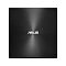 Фото-2 Внешний оптический привод ASUS ZenDrive U7M SDRW-08U7M-U (DVD-RW), чёрный: вид строго сверху; логотип ASUS по центру, радиальная текстура поверхности без видимых разъёмов; на белом фоне &mdash; помогает распознать модель по внешней крышке.