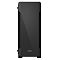 Фото-2 Корпус Zalman S3 TG, вид спереди: чёрная фронтальная панель с вертикальной текстурой и диагональным бликом, по бокам вентиляционные каналы; на белом фоне для страницы товара, чтобы увидеть оформление передней панели и воздухозабор.