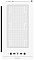 Фото-6 Корпус ПК DeepCool Macube 110 (white), фронтальный вид: передняя перфорированная панель с геометрическим рисунком, внизу кнопки и порты Power, USB, MIC/AUDIO, USB и Reset, белый; фото важно для оценки фронтальной вентиляции и разъёмов.