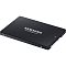 Фото-4 SSD Samsung PM883 MZ7LH960HAJR-00005 960GB, ракурс сверху под углом. Видны лицевая панель с надписью Samsung, верхняя кромка корпуса и интерфейсный торец устройства. Фото показывает толщину корпуса и общий внешний вид накопителя.