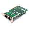 Фото-2 Сетевая карта Supermicro AOC-STGN-i2S, вид с обратной стороны: два порта SFP+ на планке, наклейки с серийной маркировкой на зелёной плате и видимый край радиатора; белый фон; важно для страницы, чтобы рассмотреть обратную сторону и разъёмы SFP+.