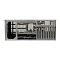 Фото-2 Корпус Procase RM438 Rack 4U, вид сбоку/изнутри: перфорированные панели, внутренние крепления и видимый жгут проводов, проёмы под компоненты; серебристый металл, белый фон; важно для понимания внутреннего пространства и прокладки кабелей.