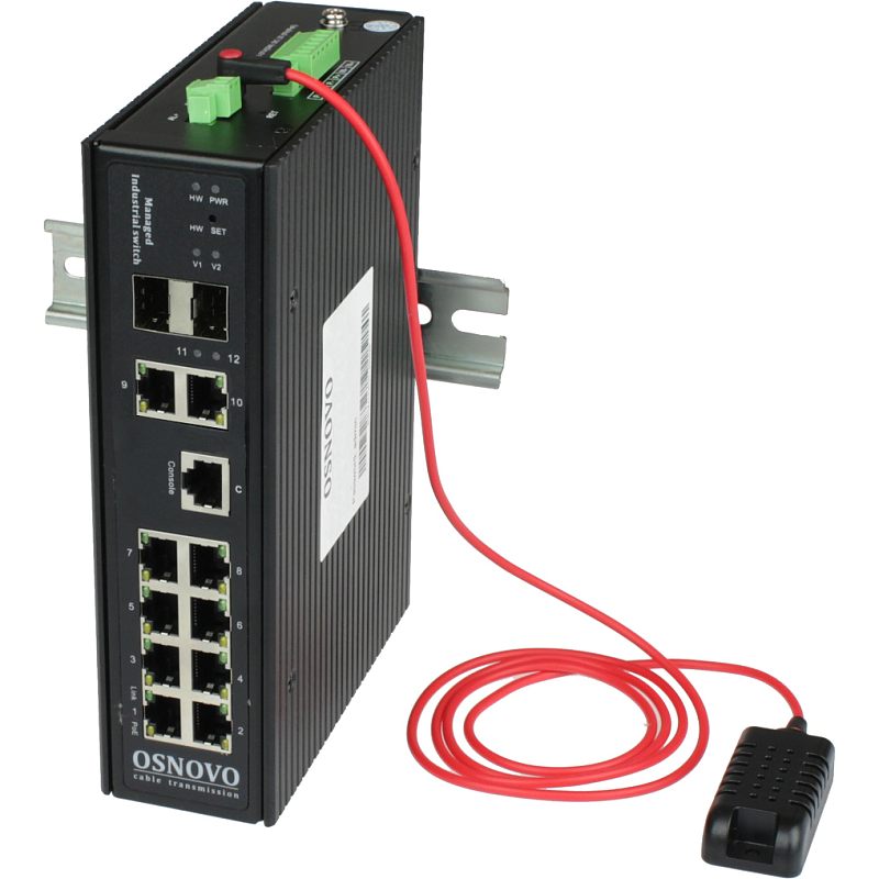 Фото Промышленный коммутатор OSNOVO SW-80822/ILR 8-PoE Управляемый 12-ports, SW-80822/ILR
