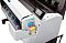 Фото-2 Широкоформатный плоттер HP DesignJet T1600ps 36, крупный план правого модуля; открыт отсек с картриджами HP 730 (cyan, magenta, yellow), рядом сенсорный экран панели; корпус белый — демонстрирует доступ к чернильным картриджам и панель управления.