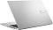 Фото-6 Ноутбук ASUS Vivobook 15 M1502NAQ-BQ272, вид сзади справа на крышку; видны серебристый корпус, рельефная площадка с логотипом ASUS Vivobook и разъёмы на левой стороне основания, фото дополняет обзор внешнего дизайна.