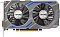Фото-1 Видеокарта AFOX GeForce GTX 1650 AF1650-4096D6H1-V8, фронтальный вид; серый кожух с синими вставками, два чёрных вентилятора и ребристый радиатор за ними, слева расположена монтажная планка; изображение показывает лицевую сторону карты на странице товара.