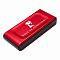 Фото-2 Внешний SSD Kingston XS1000R, красный &mdash; ракурс под углом; видны скруглённые торцы и боковая чёрная часть корпуса; фото для понимания конструкции и формы устройства на странице товара.