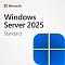 Фото-1 Лицензия Microsoft Windows Server 2025 Standard &mdash; обложка на белом фоне: логотип Microsoft, крупная надпись &laquo;Windows Server 2025&raquo;, строка &laquo;Standard&raquo;, справа крупный синий знак Windows; визуально фиксирует версию сервера на странице товара.