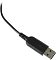 Фото-9 Проводная мышь A4Tech Fstyler FM12 Black, крупный план кабеля USB-A; на фото чёрный штекер USB-A с рельефным символом USB и защитной гофрой на выходе кабеля; изображение показывает тип проводного подключения для страницы товара.