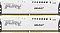 Фото-1 Комплект памяти Kingston FURY Beast White XMP KF552C40BWK2-64, фронтальный вид двух модулей. На фото две белые планки расположены одна над другой, видны логотип FURY, надпись Beast, метка DDR5 и верхние вентиляционные прорези. Изображение показывает комплект в белом исполнении без RGB-подсветки.