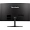 Фото-3 Монитор ViewSonic VX2719-PC-MHD, вид сзади; логотип ViewSonic, крепёжные отверстия в центре и боковая панель разъёмов (видны несколько видеовходов и питание); белый фон &mdash; важно для выбора интерфейса подключения.
