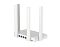 Фото-3 Wi‑Fi роутер Netcraze Speedster NC‑3013, вид сзади под углом; четыре антенны, ряд Ethernet‑портов на задней панели включая синий порт, вентиляционные отверстия по бокам; фото важно для понимания подключения кабелей.