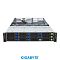 Фото-2 Серверная платформа Gigabyte R263-Z34 rev. AAH1 ACH1, прямой вид спереди со снятой крышкой; видны 12 фронтальных отсеков 3,5 дюйма, правая панель с USB и индикаторами и частично открытая внутренняя область корпуса, что помогает странице товара показать фронтальную компоновку платформы.