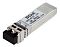 Фото-1 Трансивер D-Link 431XT B1A, общий вид под углом: компактный серебристый SFP+-модуль с чёрной защитной заглушкой и маркировкой на корпусе, на белом фоне для карточки товара и визуального сравнения форм-фактора.
