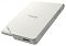 Фото-2 Внешний HDD Silicon Power Stream S03, вид под углом; белый корпус с диагональным срезом угла, разъём USB Micro-B на торце, на боковой грани печатные маркировки