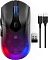 Фото-12 Игровая беспроводная мышь Lenovo Legion M410 Wireless RGB Gaming, комплект с аксессуарами; на фото мышь, USB-приёмник и кабель USB-A — USB-C, вид сверху, чёрный цвет, фото помогает понять состав комплекта и варианты подключения на странице товара