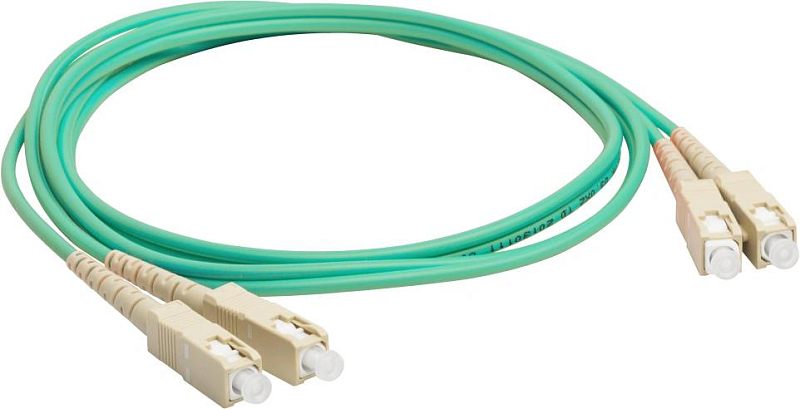 Фото Оптический патч-корд LANMASTER 50/125 мкм аква 3 м, LAN-2SC-2SC/OM3-3.0
