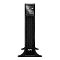 Фото-3 ИБП APC by Schneider Electric Smart-UPS SRT 2200VA SRT2200XLI, фронтальный вид в tower-установке; по центру высокая решётка вентиляции, сверху экран с показанием output 230.0 V и кнопки управления, внизу логотип APC; фото показывает лицевую панель и дисплей для страницы товара.