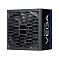 Фото-1 Блок питания для ПК Chieftec VEGA PPG-750-S, вид спереди под углом: лицевая решётка вентилятора с центральной вставкой Chieftec, сбоку панель с надписью VEGA и синей линией; фото показывает внешний вид серии и конструкцию вентиляции.