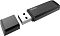 Фото-3 USB-накопитель Netac U351 256 ГБ, фото со снятым колпачком: разъём USB‑A открыт, колпачок лежит рядом; чёрный корпус на белом фоне, чтобы показать способ защиты разъёма на странице товара.