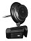 Фото-6 A4Tech PK-710P, вид спереди под углом снизу; чёрный круглый корпус с объективом, боковым кабелем и клипсой, на нижней части крепления видна резьбовая втулка; фото показывает нижнюю часть держателя и способ монтажа.