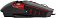 Фото-2 Проводная мышь Acer Nitro OMW302, левый боковой ракурс. Видны угловатый чёрный корпус с красными вставками, боковая кнопка, вентиляционные прорези и оплётка кабеля у передней части. Такой ракурс важен для страницы товара, чтобы оценить форму корпуса и расположение боковых элементов.