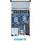 Фото-4 Серверnaya platforma gigabyte r183 zf1 rev aaj1 acj1 12x2 5, вид сверху со снятой крышкой; материнская плата, процессорные зоны, слоты памяти и вентиляторы показывают внутреннюю компоновку. Описание фиксирует видимые элементы, чтобы изображение соответствовало теме страницы товара.