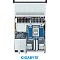 Фото-4 Серверnaya platforma gigabyte r163 z35 rev aac1 acc1 12x2 5, вид сверху со снятой крышкой; материнская плата, процессорные зоны, слоты памяти и вентиляторы показывают внутреннюю компоновку. Описание фиксирует видимые элементы, чтобы изображение соответствовало теме страницы товара.