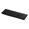 Фото-2 Клавиатура Logitech 920-003058, вид сверху под углом слева; показаны изогнутый передний край корпуса, полноразмерная раскладка и приподнятый профиль клавиш, корпус чёрный. Изображение для страницы товара помогает оценить форму корпуса и посадку клавиш.