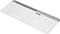 Фото-20 Клавиатура Logitech K580 920-009209, постер с устройствами Apple и Windows: белая клавиатура, смартфон в пазе и подписи о совместимости с разными платформами; графика на светлом фоне для карточки товара, показывает работу модели с несколькими операционными системами.