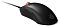 Фото-8 Проводная мышь SteelSeries Prime, верхний ракурс крупным планом; на фото матовая чёрная поверхность, раздельные кнопки, тканевая оплётка кабеля и колесо с красной подсветкой, что помогает рассмотреть форму корпуса на странице товара.