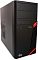 Фото-5 Настольный компьютер iRU Planio 310H6SM, вид спереди слева с акцентом на боковую панель; чёрный корпус midi tower с боковой вентиляционной перфорацией, матовыми стенками, фронтальными USB и аудиоразъёмами, решёткой с красными вставками; для страницы товара показывает охлаждающие отверстия и посадку панели.