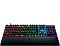 Фото-3 Клавиатура Razer Huntsman V2, вид спереди с подставкой для запястий; показаны полноразмерная раскладка, цифровой блок, мультимедийные кнопки и равномерная RGB-подсветка по всей клавиатуре. Для страницы товара важно, потому что изображение даёт общий вид модели на странице механической клавиатуры.