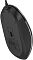 Фото-9 Проводная мышь A4Tech Fstyler FM26 USB Smoky Grey, вид снизу под углом в тёмно-сером цвете; на фото видны оптический сенсор, две круглые передние ножки и наклейка с маркировкой на основании. Подходит для страницы товара, потому что показывает нижнюю конструкцию и элементы скольжения.