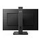 Фото-5 Монитор Philips 243S1, 23,8 дюйма &mdash; вид сзади; чёрная панель с горизонтальной текстурой, центральная стойка с логотипом Philips и отверстие для укладки кабелей, изображение показывает конструкцию задней части корпуса.