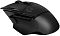 Фото-3 Мышь Logitech G502 X, вид слева сзади; чёрный корпус с текстурированной зоной хвата, блоком боковых кнопок и упором под большой палец, сверху видны колесо и верхние клавиши; изображение раскрывает игровые элементы конструкции для карточки товара.