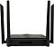 Фото-3 Wi‑Fi роутер Origo OWR1830AXG, задняя панель на белом фоне; видны порты Ethernet, разъём питания и вентиляционные прорези, антенны по краям &mdash; для понимания подключений.