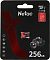 Фото-2 Карта памяти microSDXC Netac P500 Pro A1 256GB &mdash; лицевая сторона упаковки; чёрный блистер с крупной надписью &laquo;Netac&raquo; и &laquo;256GB&raquo;, в центре видна microSD в прозрачном окне, справа блок &laquo;Speed up to 100 MB/s 667X&raquo;, значки microSDXC и Class 10; показывает вид товара в упаковке и основные обозначения для выбора на странице товара.