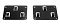 Фото-4 Настенное крепление Logitech Rally Mounting Kit 939-001644, две прямоугольные монтажные пластины; на каждой три металлические скобы и отверстия по углам — демонстрирует элементы фиксации в составе комплекта для установки системы Rally.