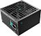 Фото-7 Блок питания DeepCool PN1200M, вид сзади и сверху под углом: видны верхняя решётка вентилятора, задняя сотовая панель с сетевым входом и боковая стенка с логотипом; для страницы товара фото помогает оценить форму корпуса и расположение внешних элементов.