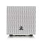 Фото-3 Корпус Thermaltake Core V1 Snow Edition, фронтальный вид, перфорированная передняя панель с логотипом Tt по центру, белый, для демонстрации конструкции передней панели и притока воздуха.