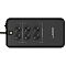 Фото-4 ИБП Ippon Back Verso 800, вид сверху; шесть евророзеток разбиты на зоны battery power supplied и surge protection only, слева круглая кнопка-индикатор; чёрный корпус на белом фоне для страницы товара и понимания назначения выходов.