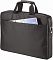 Фото-3 Сумка для ноутбука Sumdex PON-117BK 17.3 &mdash; вид сзади под углом; чёрная, внешний карман без молнии с журналами внутри, боковое D-кольцо для ремня; фото показывает задний карман для документов