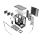 Фото-5 Корпус XPG INVADER X Midi Tower Без БП чёрный, INVADERXMT-BKCWW