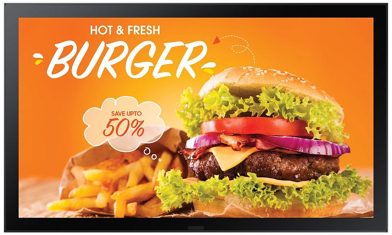 Фото-1 Panel samsung oh24b 24 chyernyy lh24ohbebgbxci, вид спереди; экран, рамка и подставка показаны для страницы устройства отображения. Описание фиксирует видимые элементы, чтобы изображение соответствовало теме страницы товара.