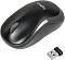 Фото-8 Мышь Logitech из комплекта MK270, вид сверху под углом: мышь и USB-наноприёмник рядом, колёсико прокрутки и логотип, чёрный пластик, на белом фоне для понимания подключения на странице товара.