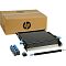 Фото-3 Комплект переноса изображения HP Color LaserJet CE249A, комплект на фоне коробки под углом; коричневая коробка HP, чёрная лента переноса с синими фиксаторами, восемь роликов и отдельный вал; фото важно для показа упаковки и содержимого на странице товара.